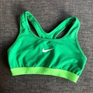 Green Nike sports bra